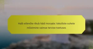 Halb ettevõte rikub häid moraale: toksiliste suhete mõistmine vaimse tervise toetuses