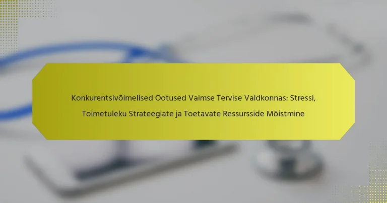 Konkurentsivõimelised Ootused Vaimse Tervise Valdkonnas: Stressi, Toimetuleku Strateegiate ja Toetavate Ressursside Mõistmine