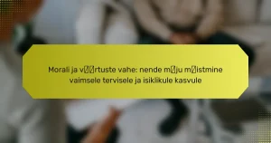 Morali ja väärtuste vahe: nende mõju mõistmine vaimsele tervisele ja isiklikule kasvule