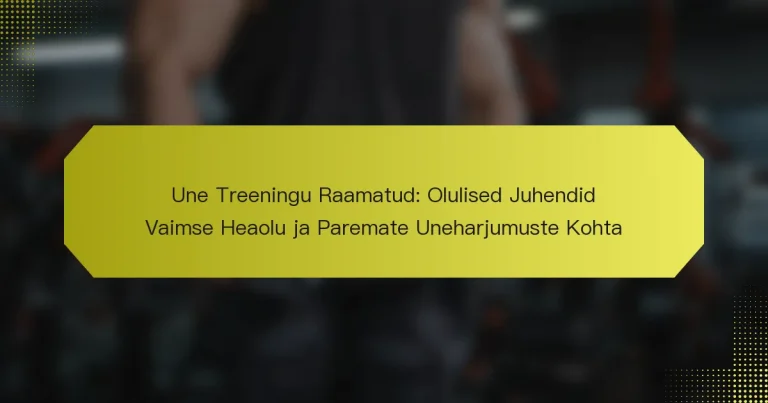 Une Treeningu Raamatud: Olulised Juhendid Vaimse Heaolu ja Paremate Uneharjumuste Kohta